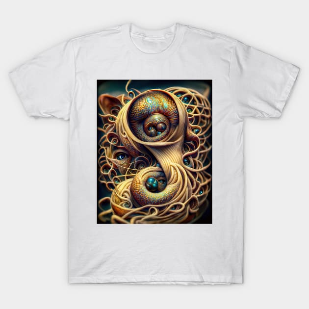 Fibonacci Entanglement T-Shirt by aetherialdnb